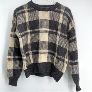 NWT Audele Women’s Gray & Cream Sweater Size Small